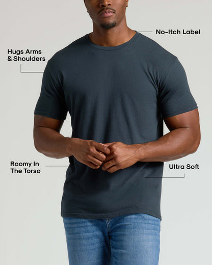 Shadow Tall Straight Hem Crew Neck T-Shirt