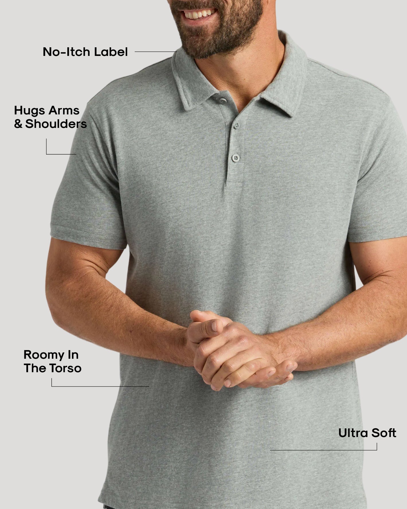 Heather Gray Classic Polo
