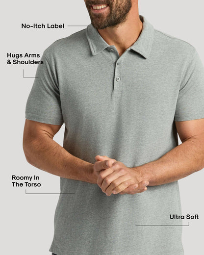 Heather Gray Classic Polo