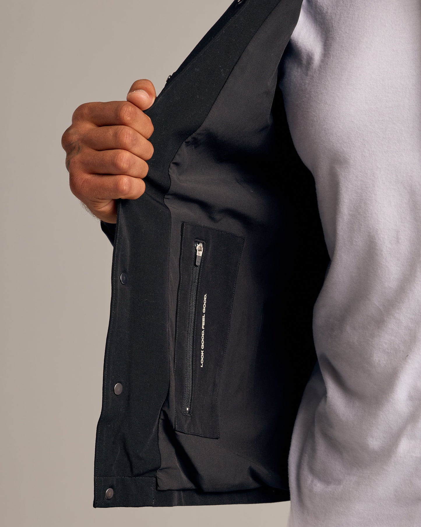 Black Coaches Jacket