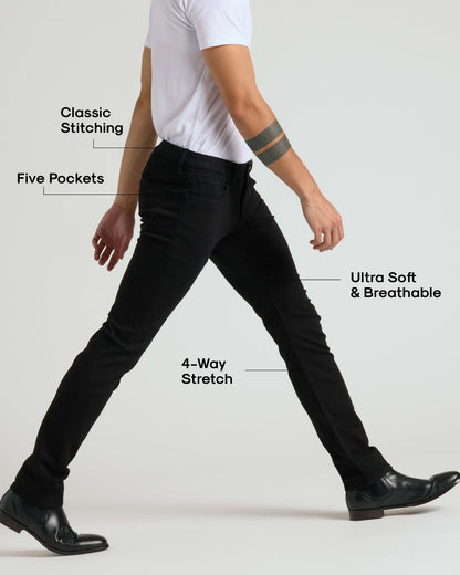 Slim Indigo & Black Comfort Stretch Jeans 2-Pack