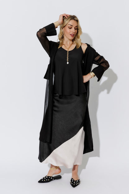 Black Luxury Bias Cami