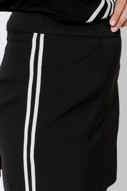 Black Euro Sport Mini Skirt