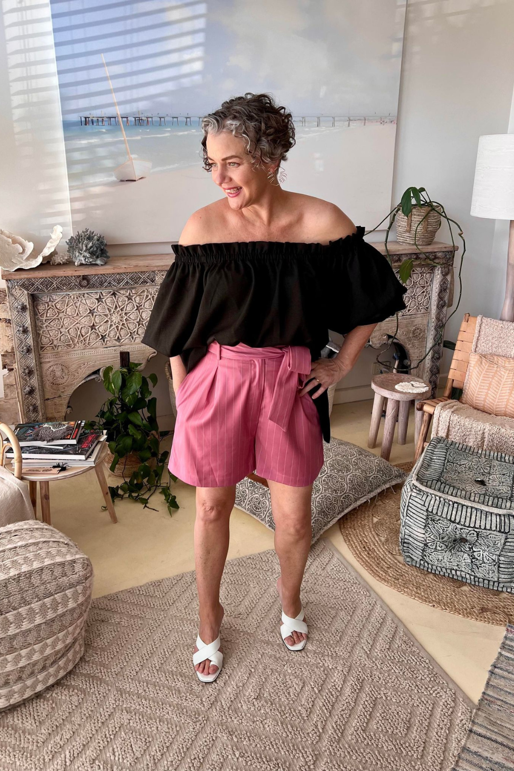 Black Shimmer Top - FINAL SALE