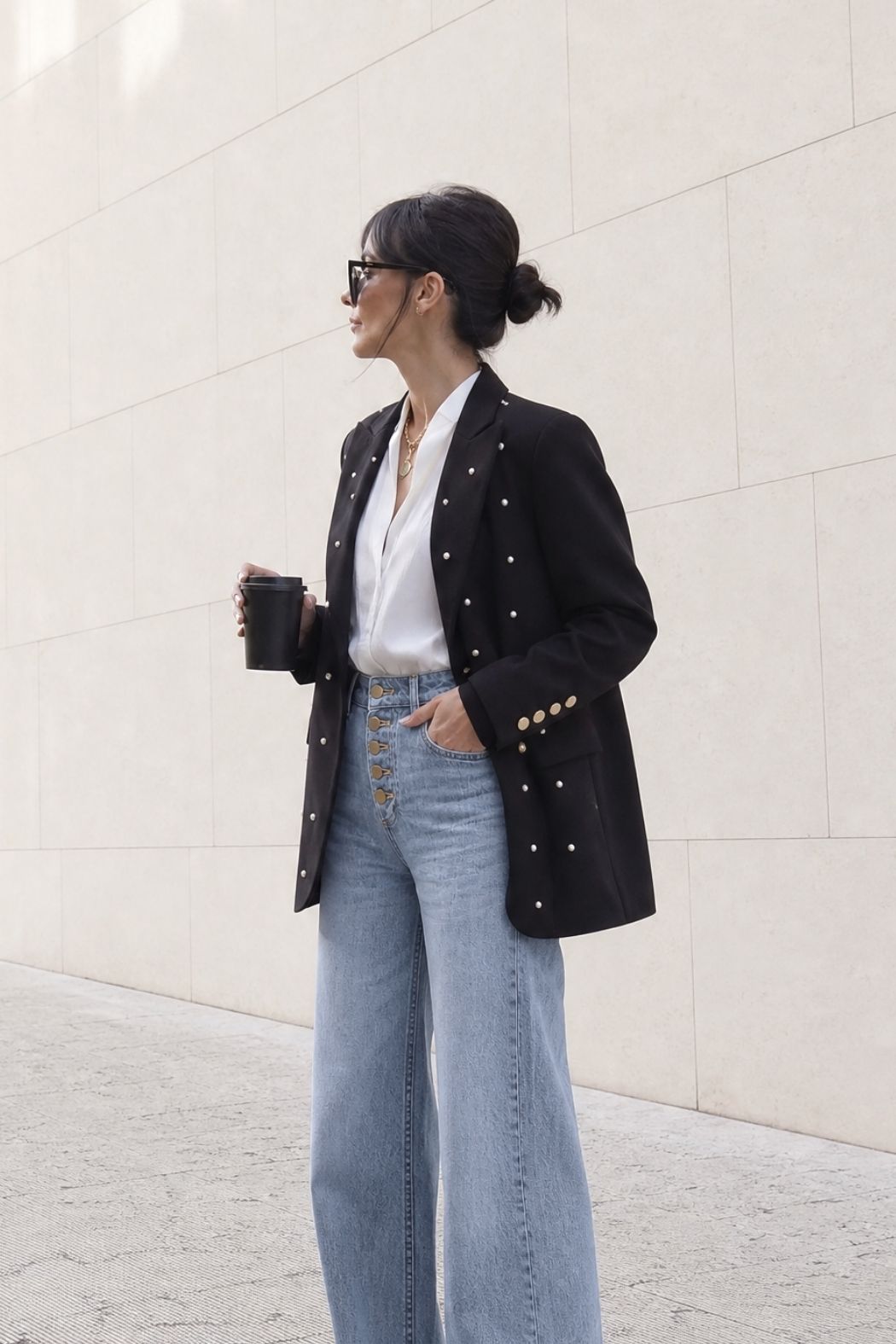 Black Euro Pearl Mia Blazer