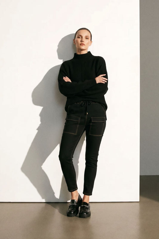 Black Stretch Jogger Jean