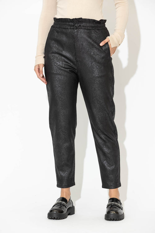 Black Snake Paperbag Pants