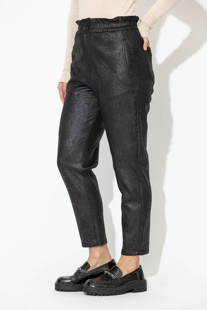 Black Snake Paperbag Pants