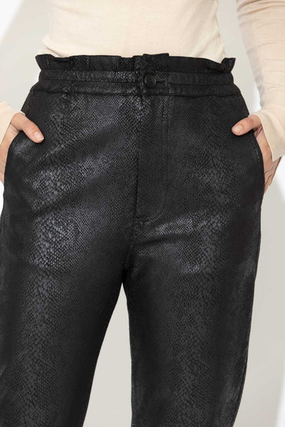 Black Snake Paperbag Pants