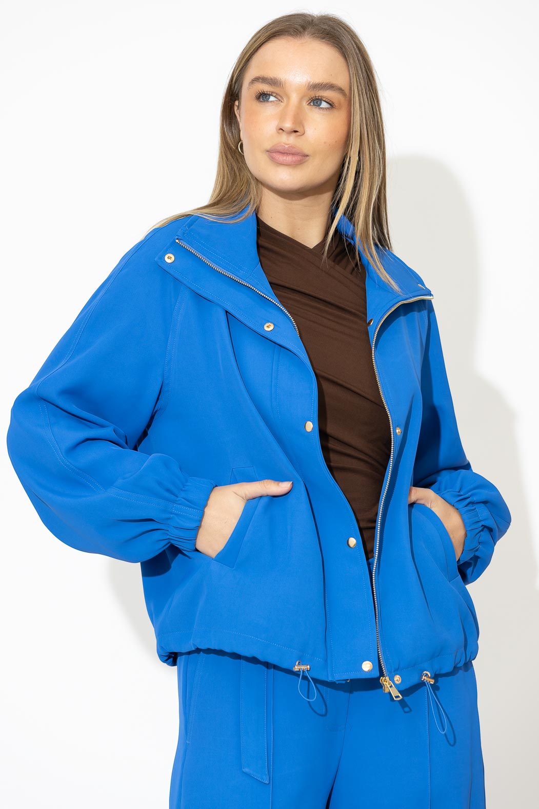 Blue Euro Athleisure Jacket