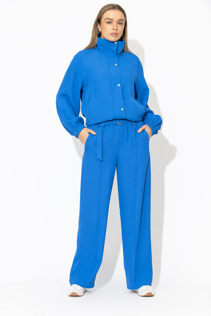 Blue Euro Athleisure Jacket