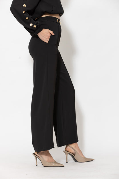 Black Euro Stud Pant