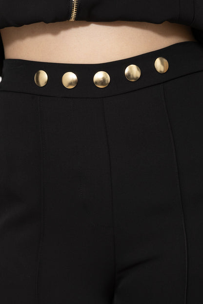 Black Euro Stud Pant