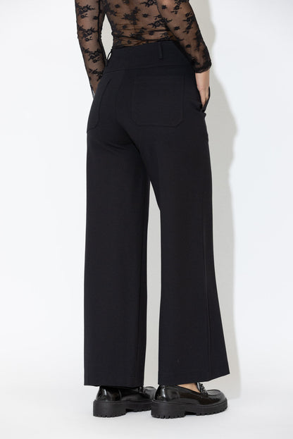 Black Ponte Tailored Culotte