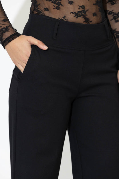 Black Ponte Tailored Culotte