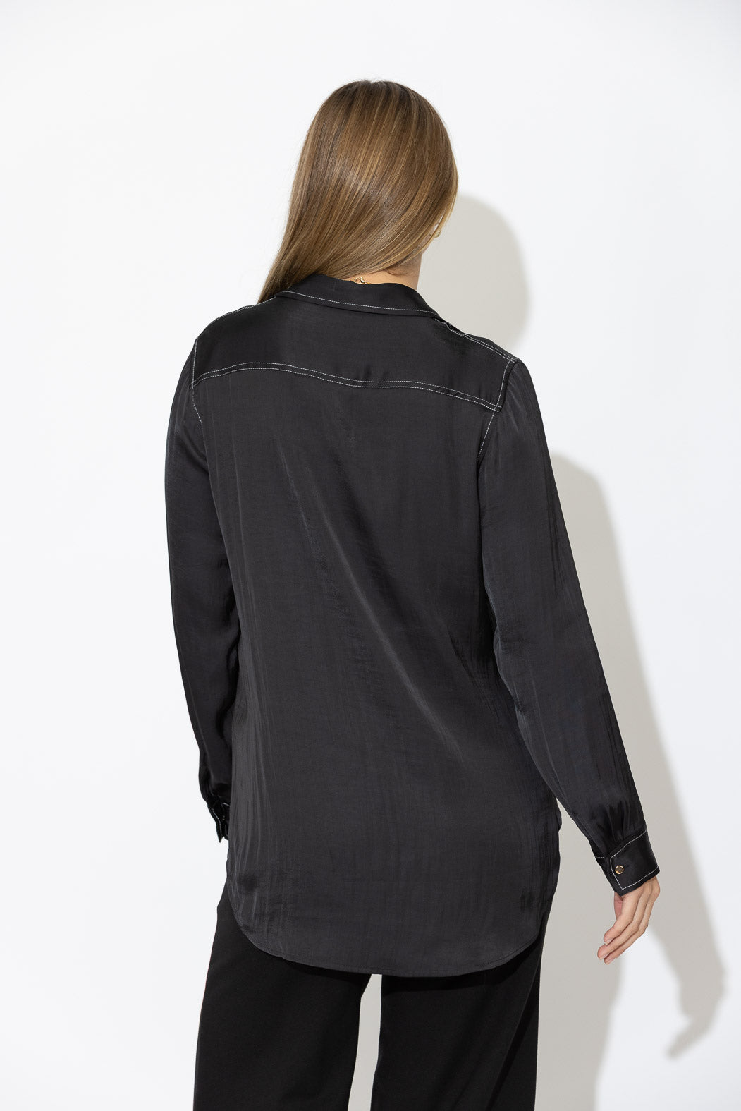 Black Glow Bustier Shirt