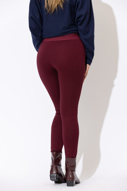 Burgundy Ponte Waist Shaper Miracle Pant