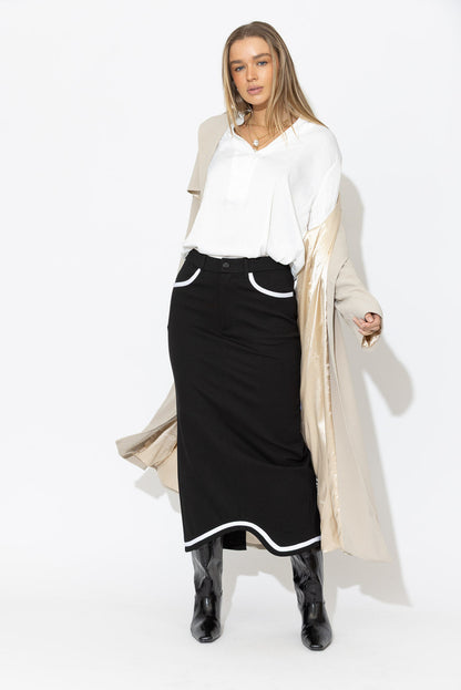 Black Ponte Coco Skirt