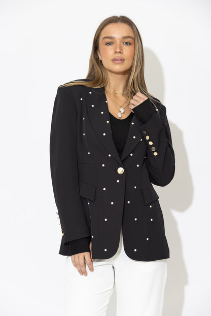 Black Euro Pearl Mia Blazer