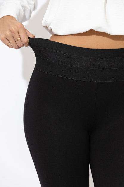 Black Ponte Waist Shaper Miracle Pant