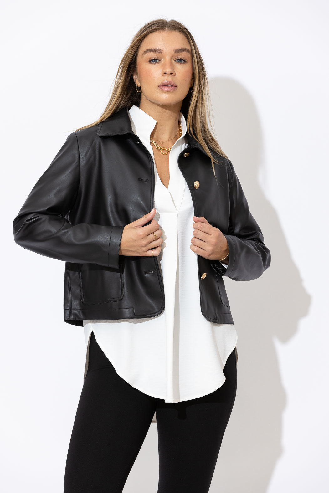 Black Faux Leather Jacket