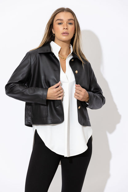 Black Faux Leather Jacket