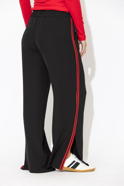 Black Euro Pintuck Sport Pant