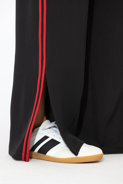 Black Euro Pintuck Sport Pant