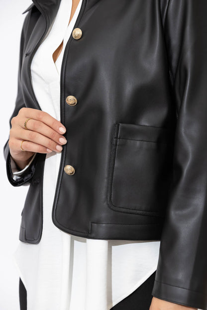 Black Faux Leather Jacket