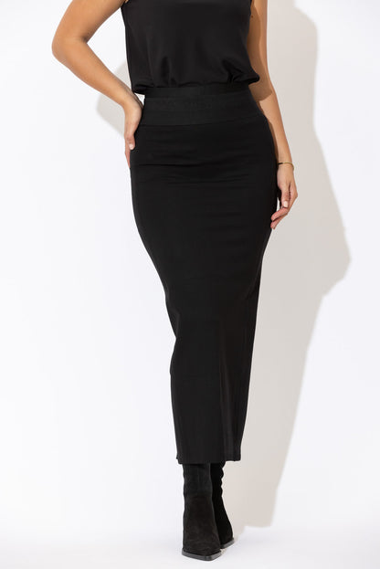 Black Ponte Waist Shaper Miracle Skirt