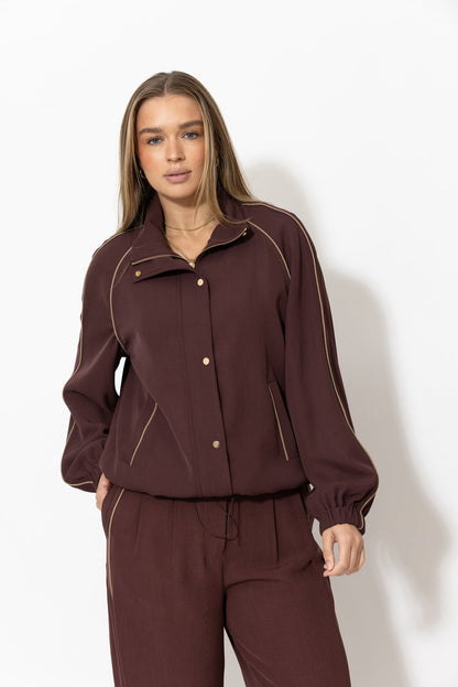 Burgundy Lustra Athleisure Jacket
