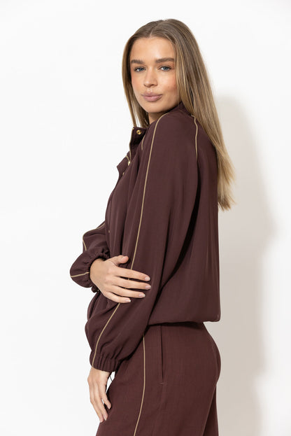 Burgundy Lustra Athleisure Jacket