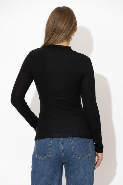 Black Tencel Livvie Top