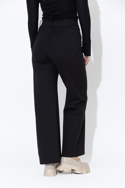 Black Ponte Pocket Pant