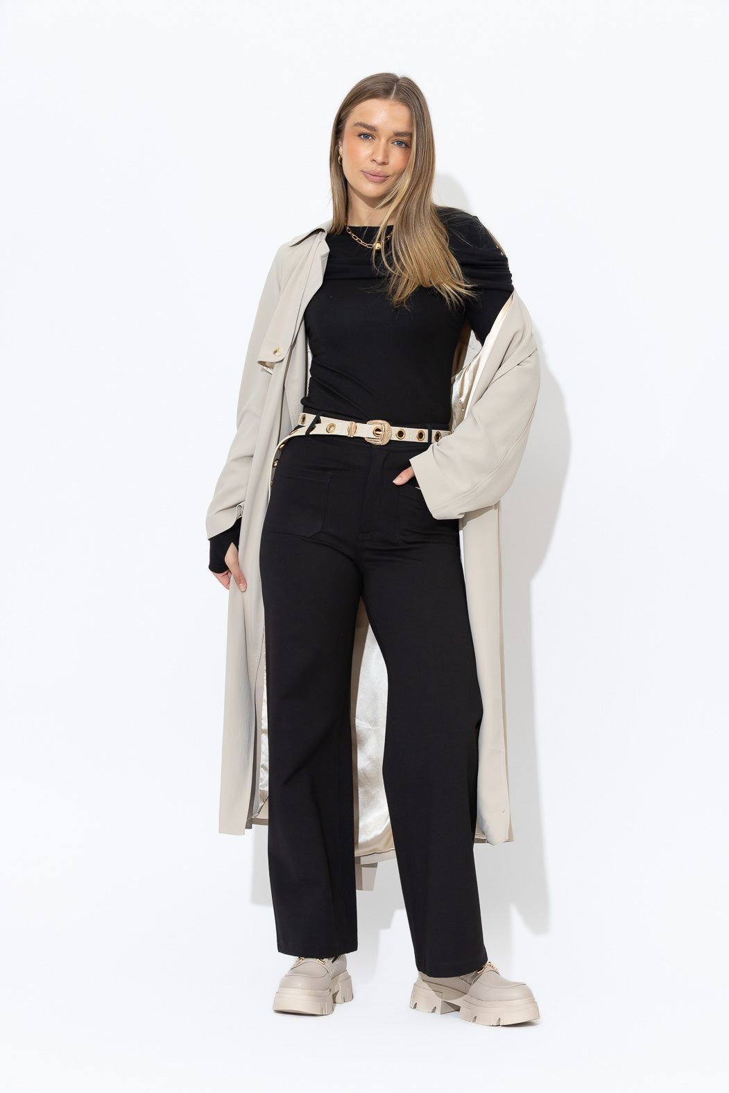 Black Ponte Pocket Pant