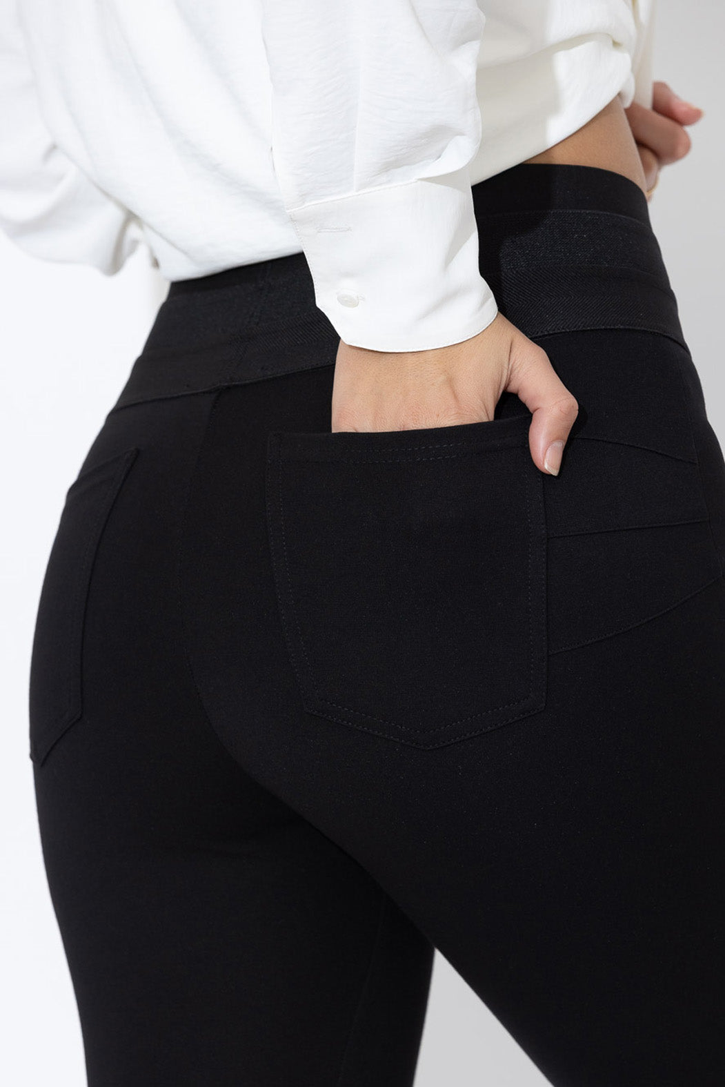 Black Panelled Miracle Pant