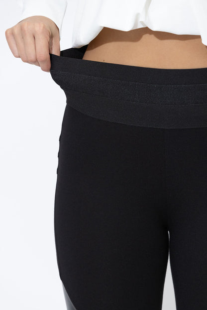 Black Panelled Miracle Pant