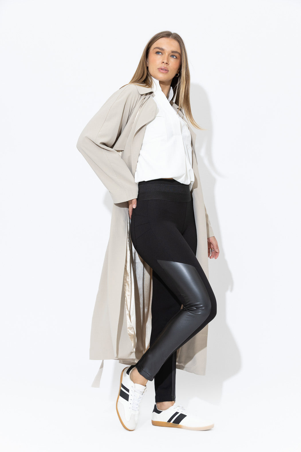 Black Panelled Miracle Pant