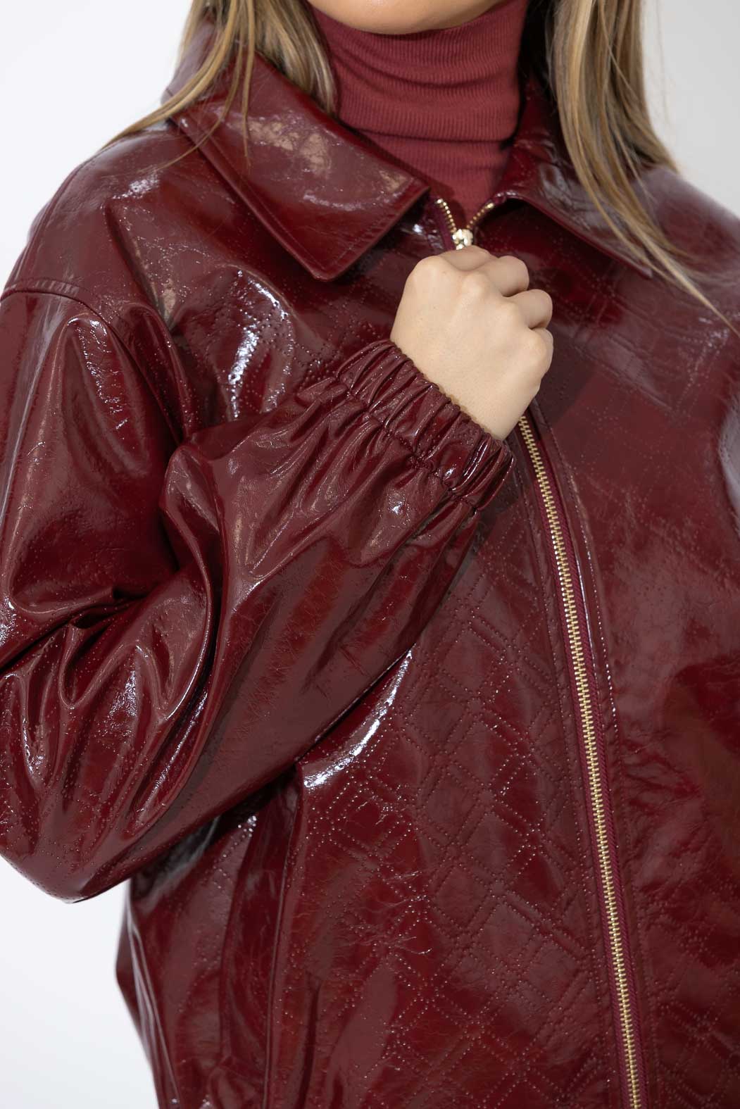 Burgundy Bomber Jacket