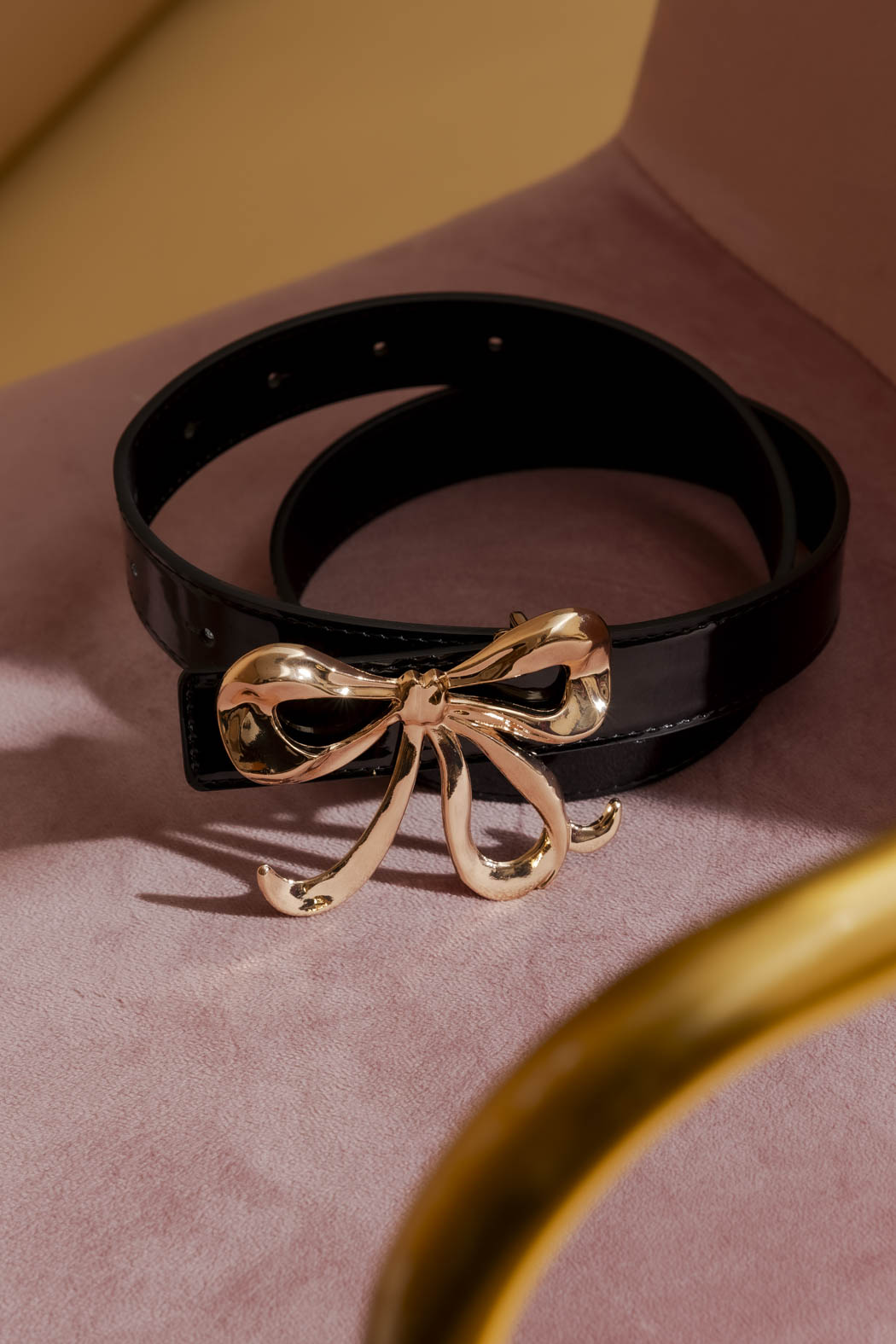 Black Bow Belt Black S/M