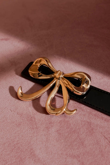 Black Bow Belt Black S/M