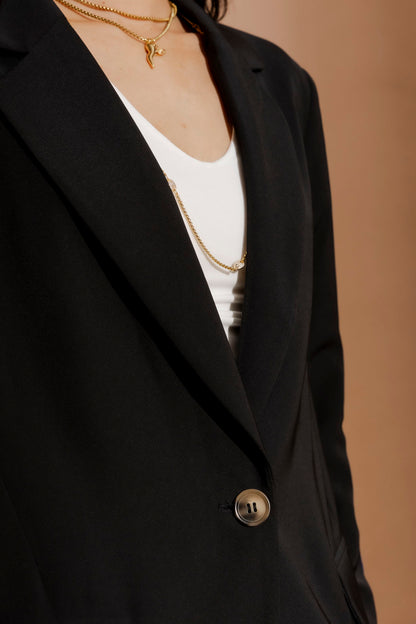 Black Stripe Boyfriend Blazer