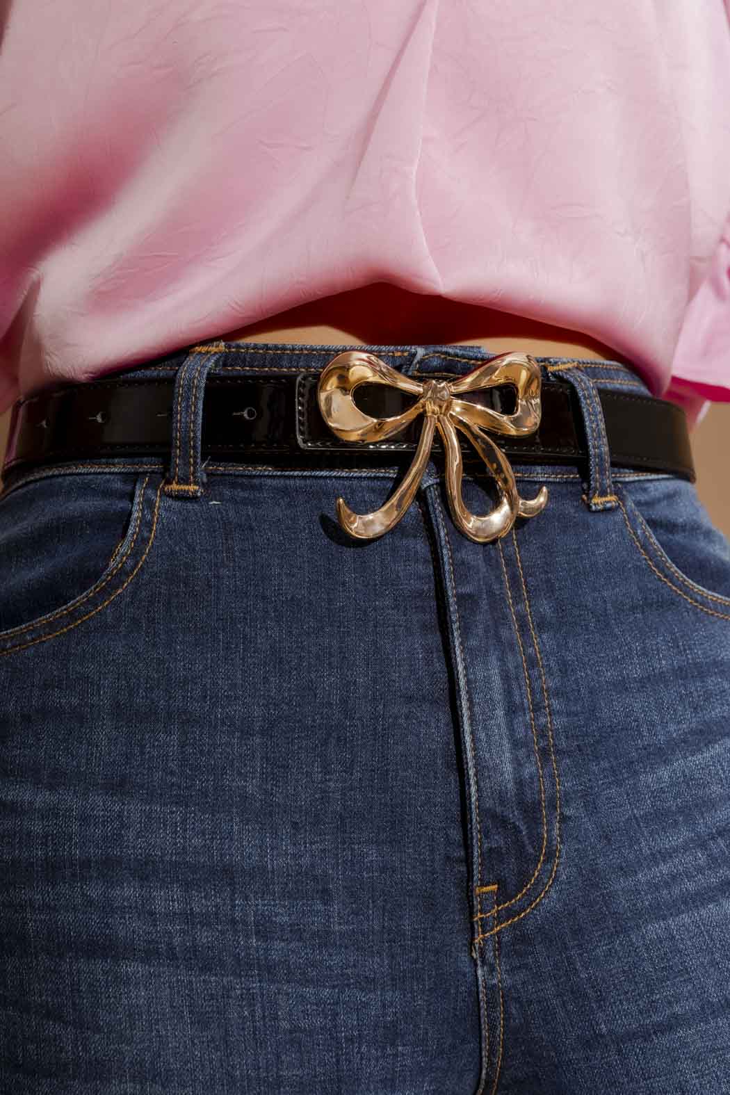 Black Bow Belt Black S/M
