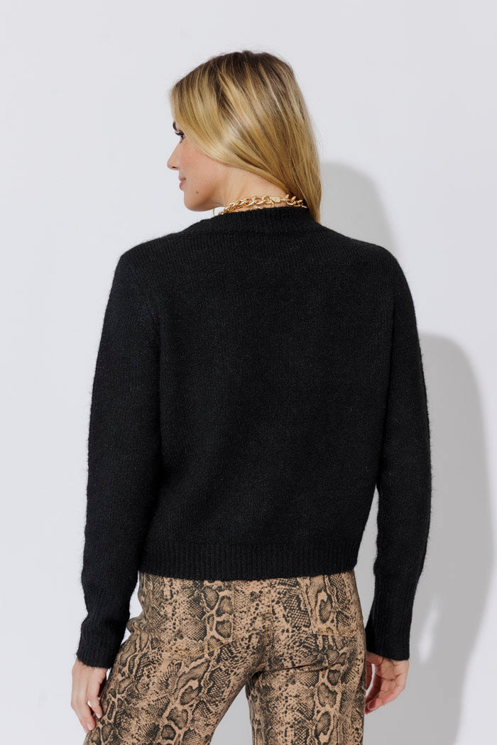 Black Fluffy Cardi
