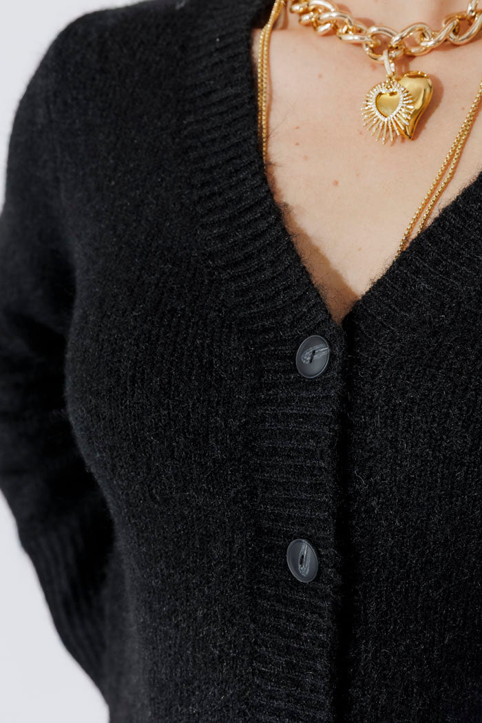 Black Fluffy Cardi