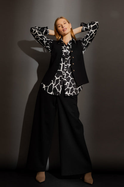 Black Silky Asana Shirt