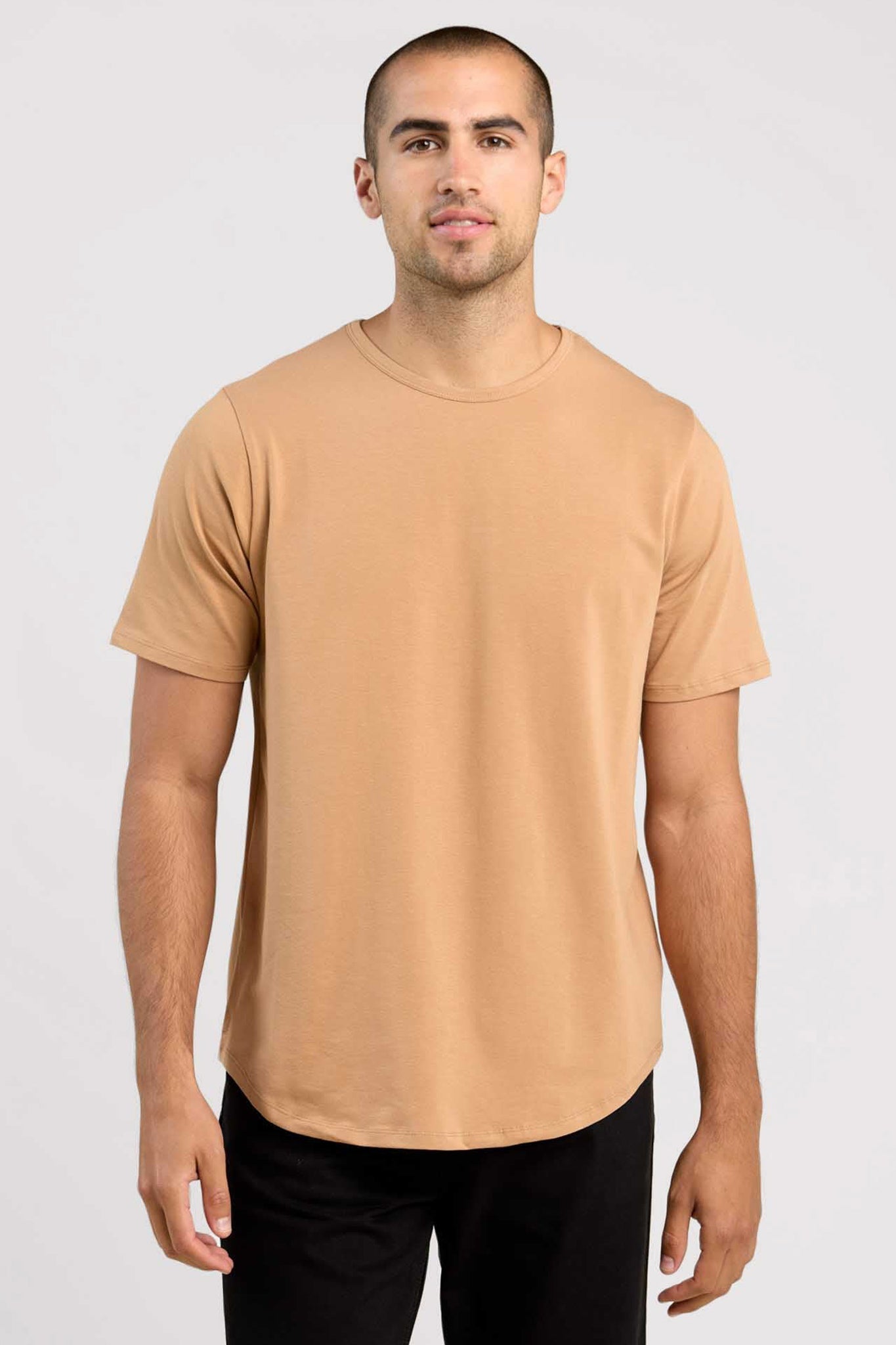Short Sleeve Curved Hem T-Shirt
