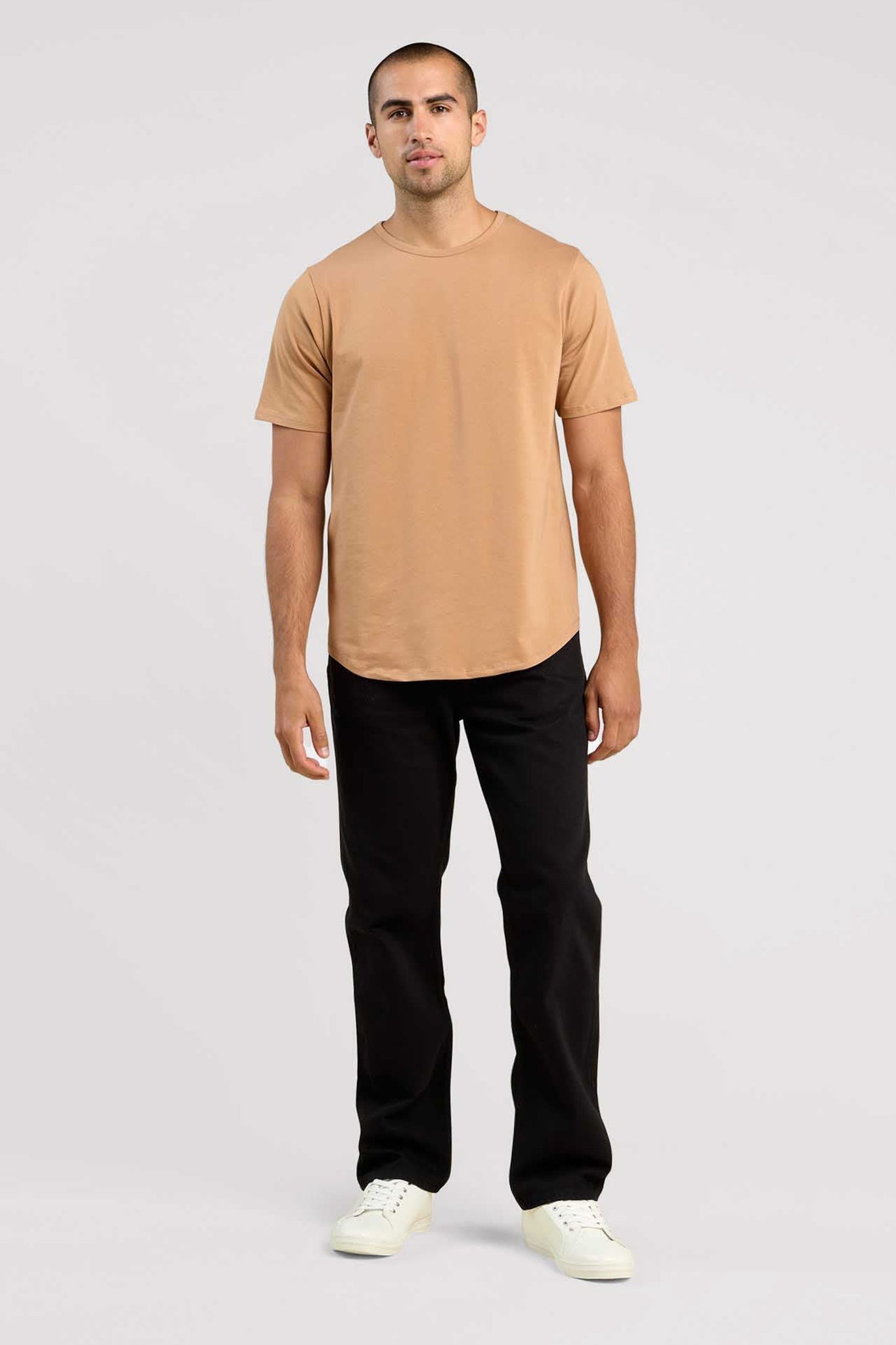 Short Sleeve Curved Hem T-Shirt