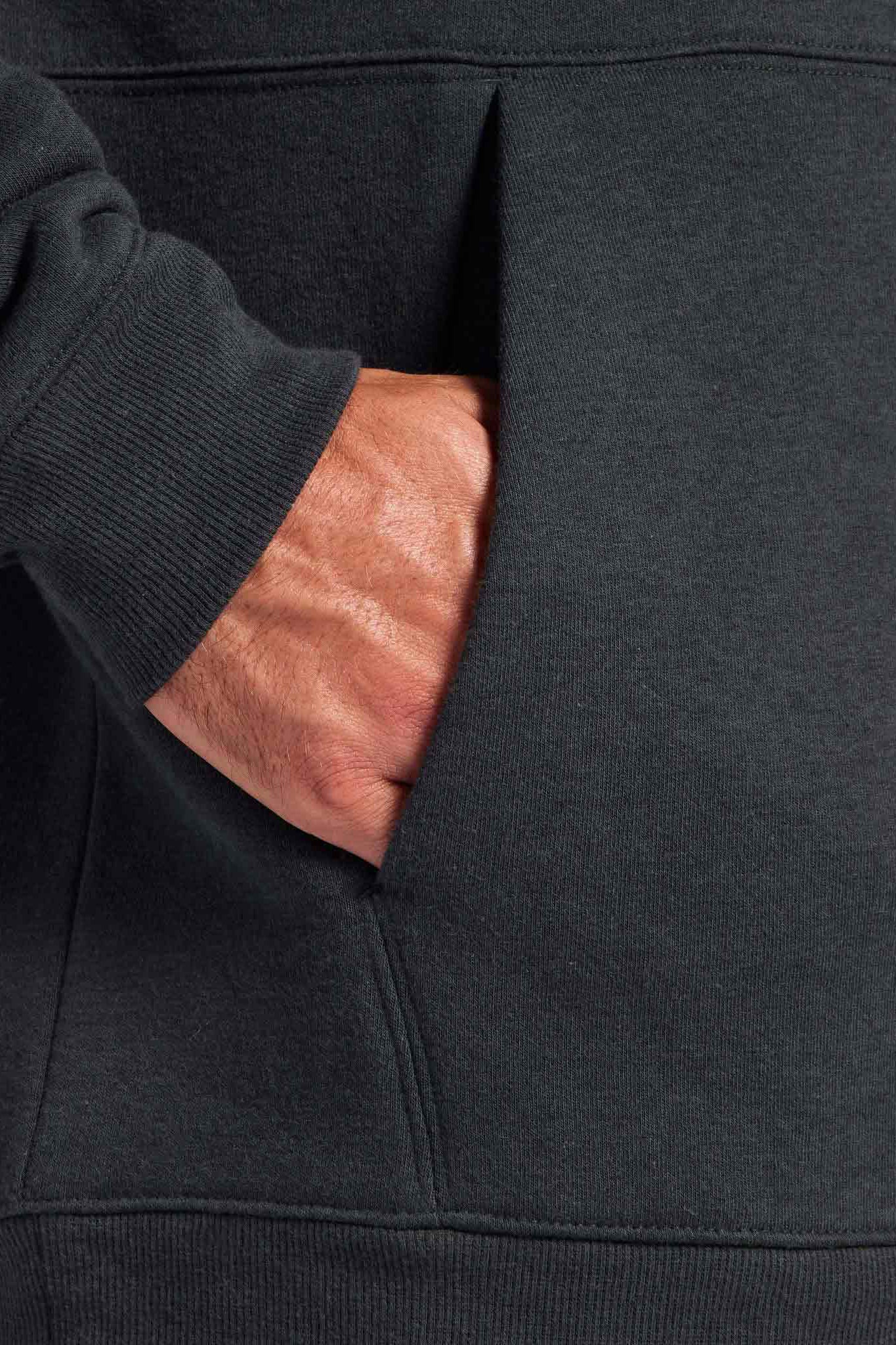 Vintage Fleece Men's Hoodie | Black