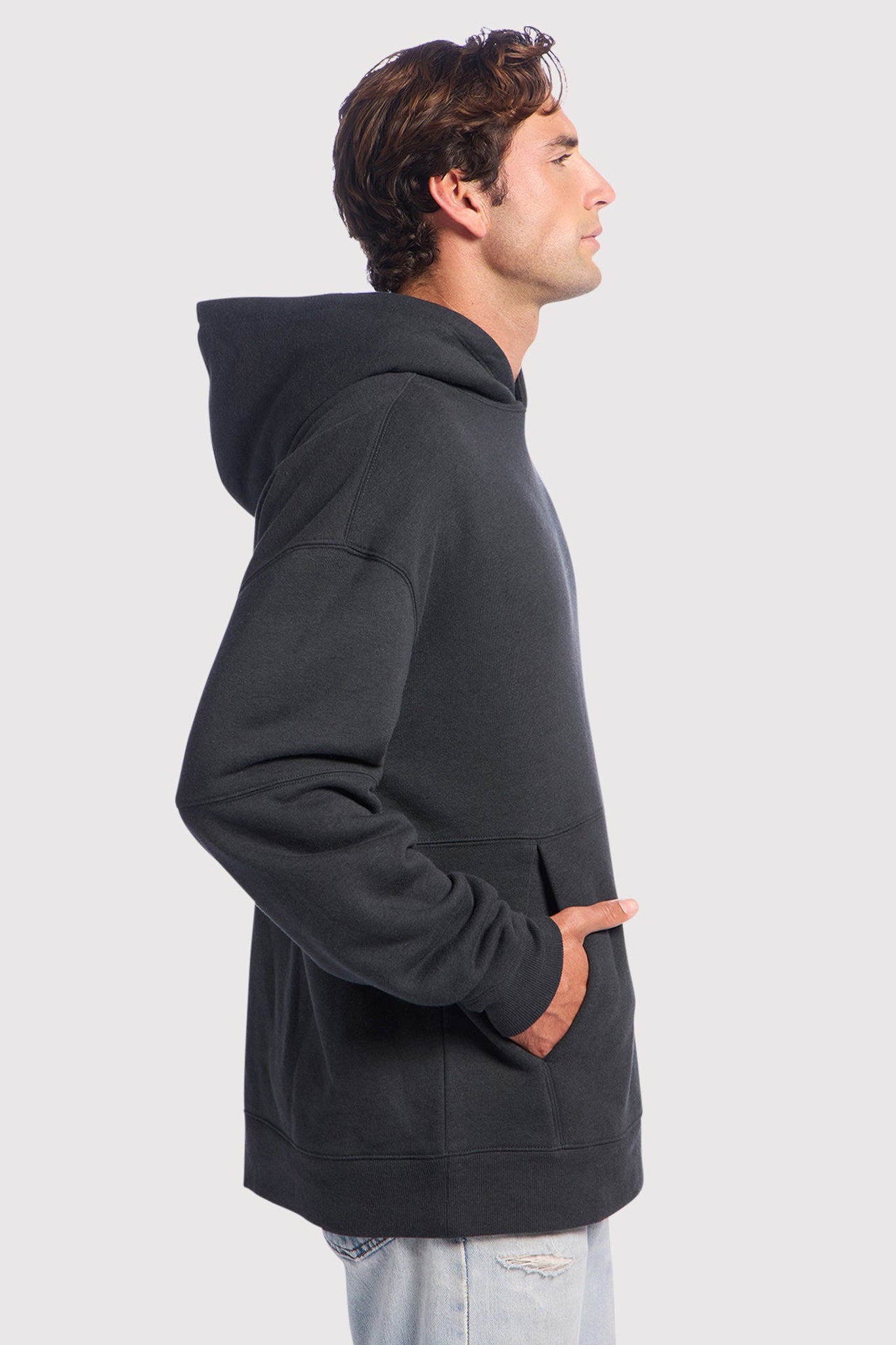 Vintage Fleece Men's Hoodie | Black